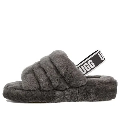 Ugg (wmns)  Fluff Yeah Slide Thick Sole Gray Slippers