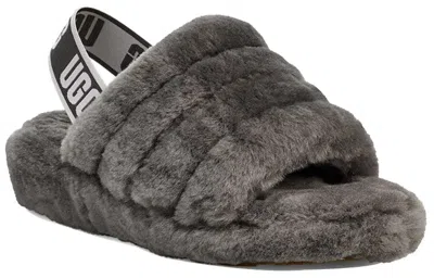 Ugg (wmns)  Fluff Yeah Slide Thick Sole Gray Slippers