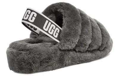 Ugg (wmns)  Fluff Yeah Slide Thick Sole Gray Slippers
