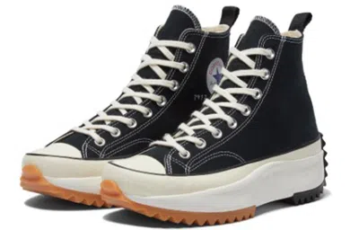 Converse Run Star Hike Hi Platform Sole Casual Sneakers In Black
