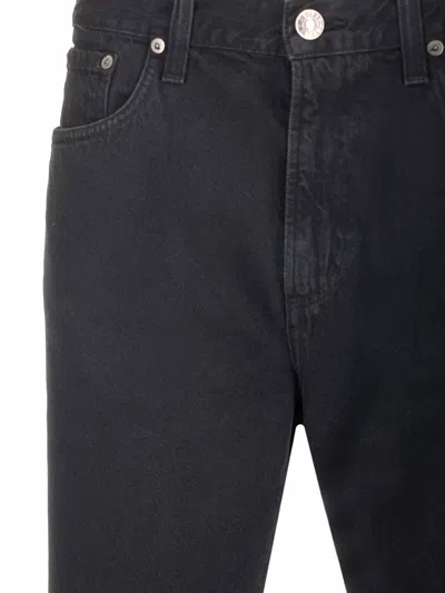 Agolde Straight Leg Jeans Belt Loops In Black