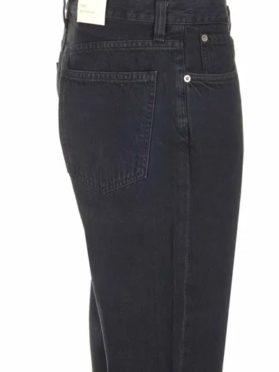 Agolde Straight Leg Jeans Belt Loops In Black