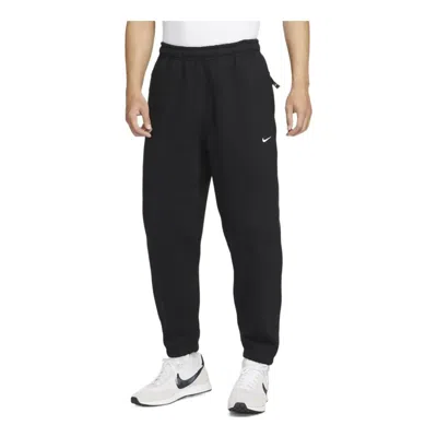 Nike Casual Sports Logo Solid Color Bundle Feet Pants Black