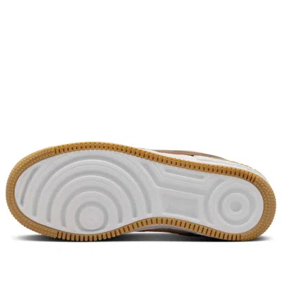 Nike White & Brown Air Force 1 Shadow Sneakers In White