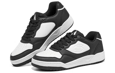 Skechers Koopa Court 'volley Low Varsity - Black White' In Multi