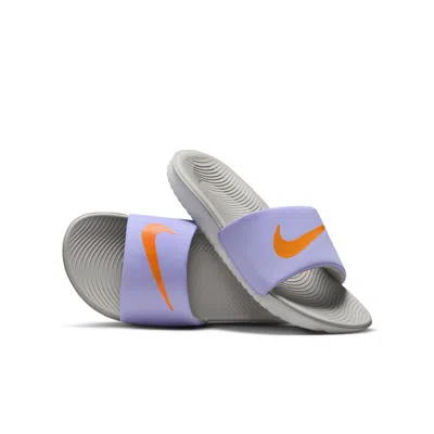 Nike (gs)  Kawa Slides 'purple Pulse Total Orange' In Multi