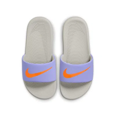 Nike (gs)  Kawa Slides 'purple Pulse Total Orange' In Multi