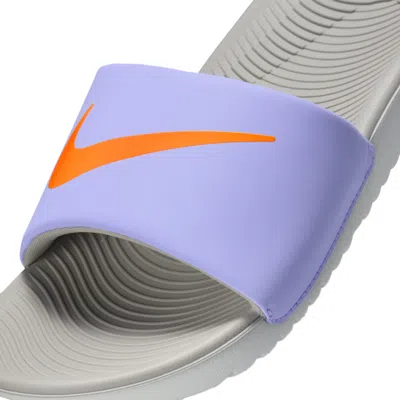 Nike (gs)  Kawa Slides 'purple Pulse Total Orange' In Multi