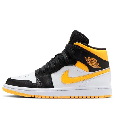 Air Jordan (wmns)  1 Mid Se 'white Laser Orange' In Black