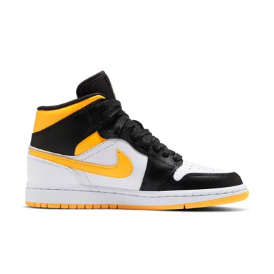 Air Jordan (wmns)  1 Mid Se 'white Laser Orange' In Black