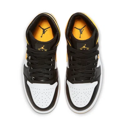 Air Jordan (wmns)  1 Mid Se 'white Laser Orange' In Black