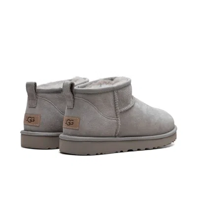 Ugg Asymmetrical Collar Twinface Low Boots With Eva Sole In Gray
