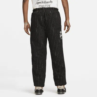 Nike X Stussy Ss23 Stripe Wool Pant 'antique Black'