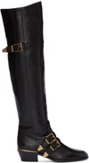 CHLOÉ Black Over-The-Knee Susan Boots