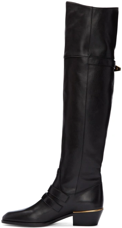Shop Chloé Black Over-the-knee Susan Boots