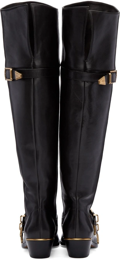 Shop Chloé Black Over-the-knee Susan Boots