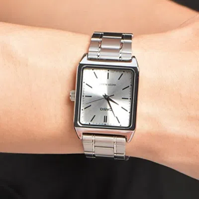 Casio Waterproof Stainless Steel Strap Silver Analog In Metallic