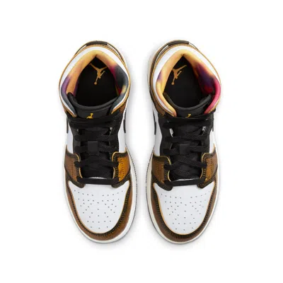 Air Jordan (gs)  1 Mid Se 'wear-away - Taxi' In Brown