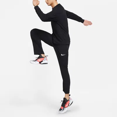 Nike As M Nk Df Pnt Reg Fl Casual Sports Knit Breathable Long Pants Black