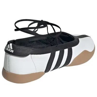 Adidas Originals Womens Adidas Taekwondo Mei Leather Ballet Flats In White