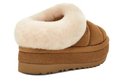 Ugg Chestnut Suede Slides Faux Fur In Multi