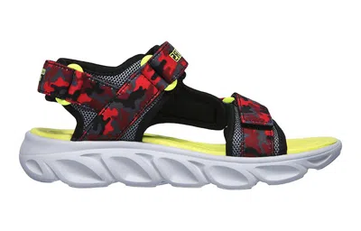 Skechers Hypno Splash Velcro Open Toe Big Boys Red Sandals In Multi