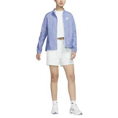 Nike (wmns)  Sportswear Casual Stand Collar Woven Sports Jacket Purple Light Purple In Blue