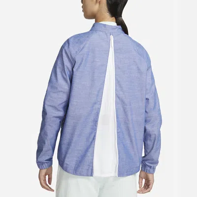 Nike (wmns)  Sportswear Casual Stand Collar Woven Sports Jacket Purple Light Purple In Blue