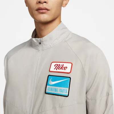 Nike Dri-fit Miler Running Jacket 'grey' In Neutral
