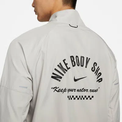 Nike Dri-fit Miler Running Jacket 'grey' In Neutral