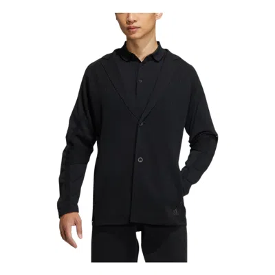 Adidas Originals Men's Adidas Taylored Jkt Stripe Lapel Zipper Cardigan Long Sleeves Jacket Dark Black