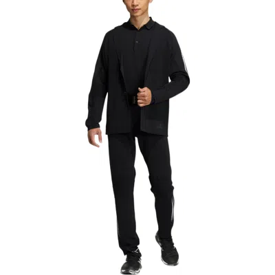 Adidas Originals Men's Adidas Taylored Jkt Stripe Lapel Zipper Cardigan Long Sleeves Jacket Dark Black
