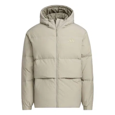 Adidas Originals Adidas Basic Down Jacket 'beige' In Gray