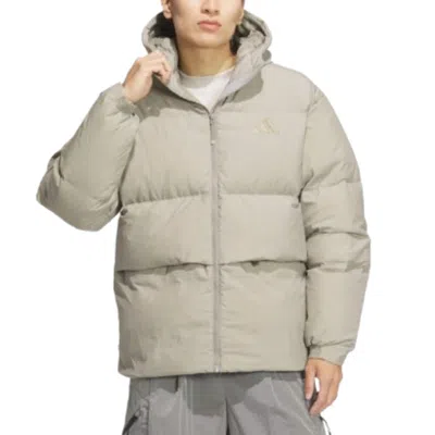 Adidas Originals Adidas Basic Down Jacket 'beige' In Gray