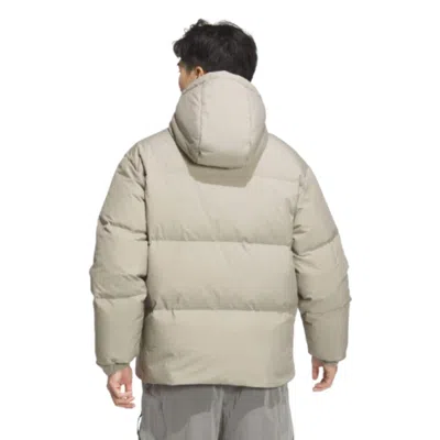 Adidas Originals Adidas Basic Down Jacket 'beige' In Gray