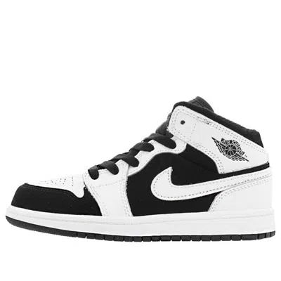 Air Jordan (ps)  1 Mid 'tuxedo' In White