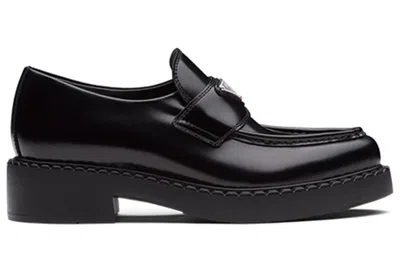 Prada (wmns)  Brushed Leather Pointy Monolith Loafers 'black'
