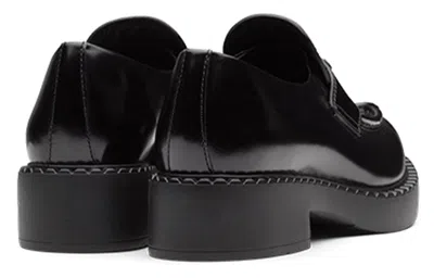 Prada (wmns)  Brushed Leather Pointy Monolith Loafers 'black'