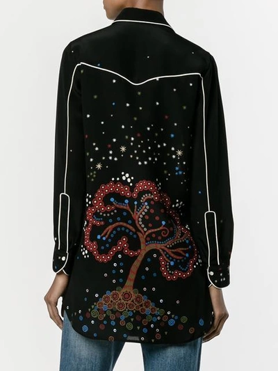 Shop Valentino 'cherry Tree' Blouse In Black