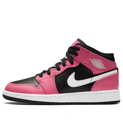 Air Jordan (gs)  1 Mid 'pinksicle' In Pattern