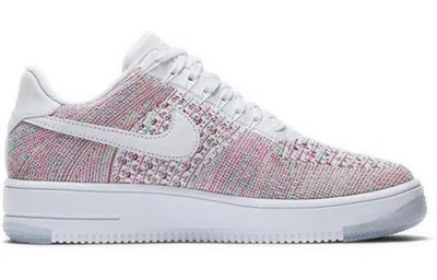 Nike (wmns)  Air Force 1 Flyknit Low 'white Radiant Emerald' In Multi
