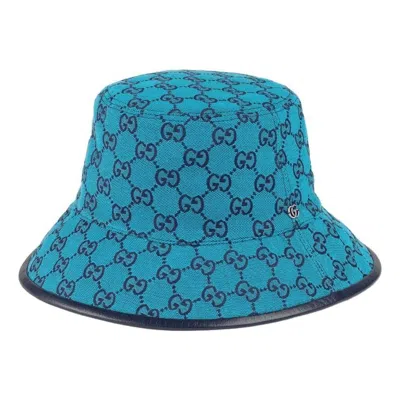 Gucci Gg Monogram Multicolor Reversible Bucket Hat 'blue'