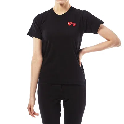 Comme Des Garçons Play (wmns) Comme Des Garcons Play Double Hearts Tee 'black'