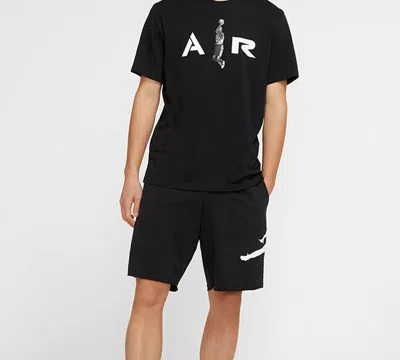Air Jordan Flying Man Dunk Printing Short Sleeve Black T-shirt