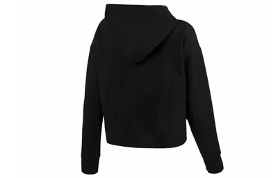Puma (wmns)  Cropped Logo Hoodie In Black