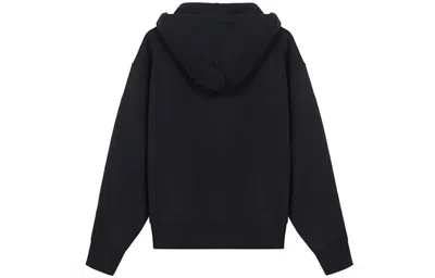Kenzo (wmns)  Ss21 Small Tiger Head Embroidered Loose Version Hoodie Black In Black