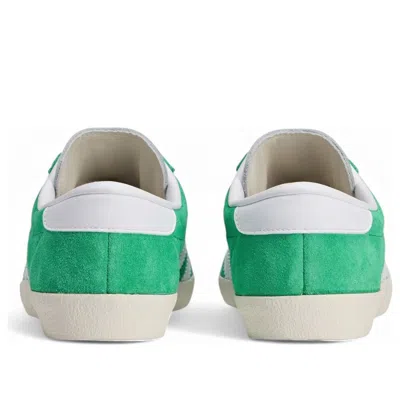 Adidas Originals Suede Round Toe Sneakers With Herringbone Motif In Green