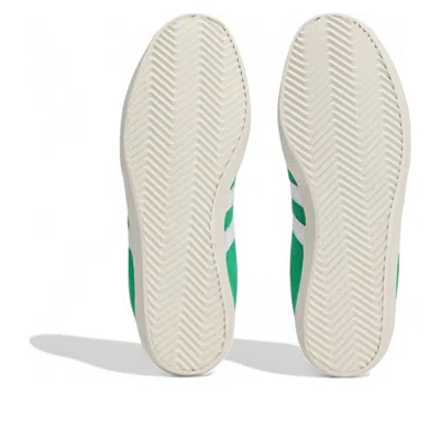 Adidas Originals Suede Round Toe Sneakers With Herringbone Motif In Green