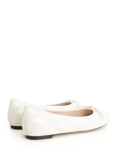 Valentino Nappa Leather Ballerinas Scarpe Basse White In White