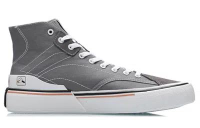 Li-ning X Mickey Mouse Canvas Hi Shoes 'grey White' In Gray